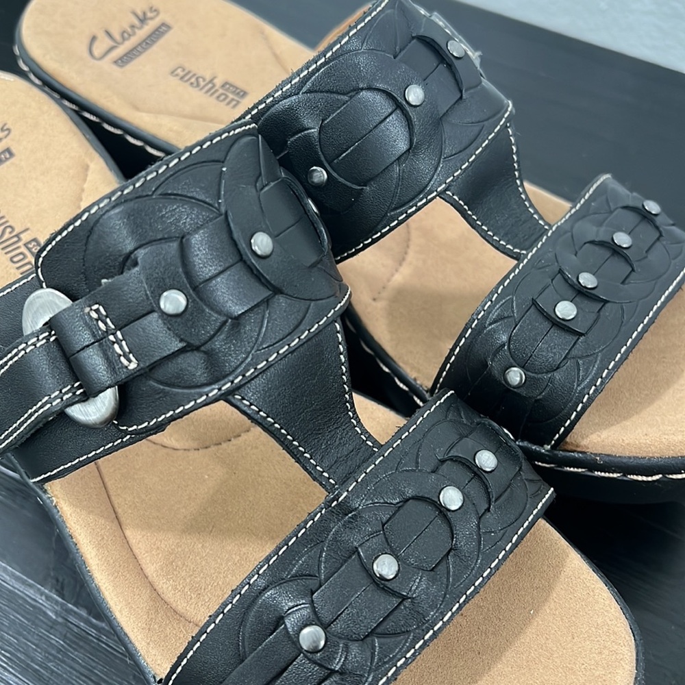 Clarks Women’s Sandals Delana Macrae Black Size 8 - Picture 15 of 15